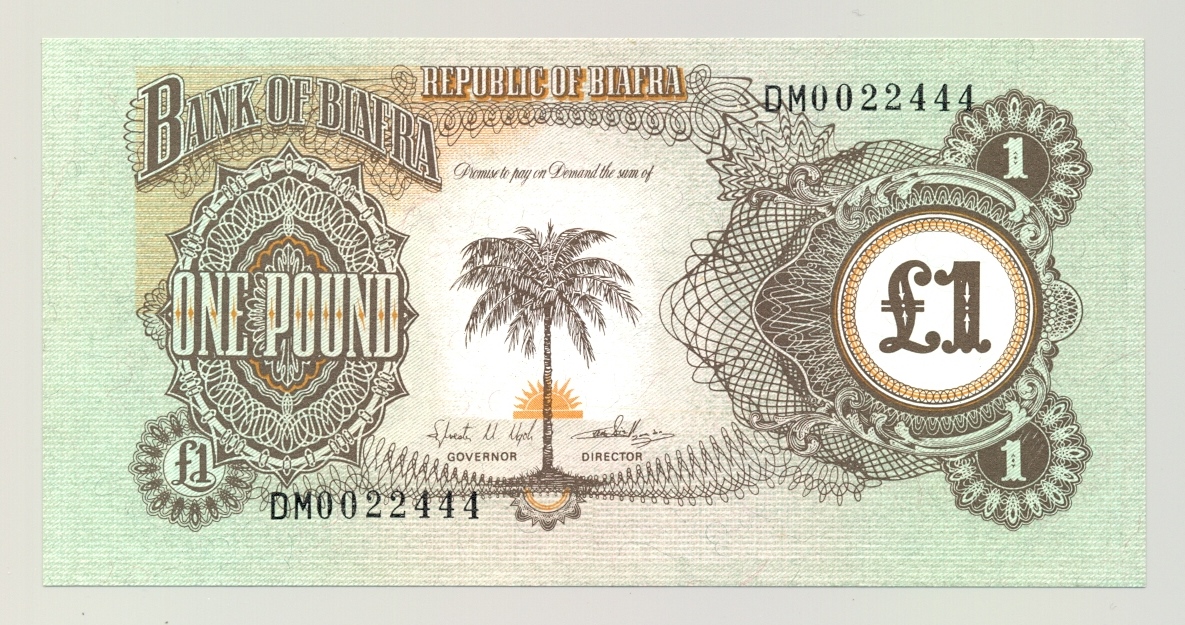 Biafran One Pound note